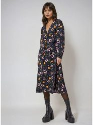 Monki Sukienka w kolorze czarnym rozmiar: 34. Czarne sukienki Monki, bez wzorów, bez kołnierzyka, bez ramiączek, midi. Za 60.99 zł.