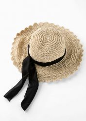 Kapelusz słomkowy. Brązowe kapelusze bonprix, bez wzorów, eleganckie. Za 69.99 zł.