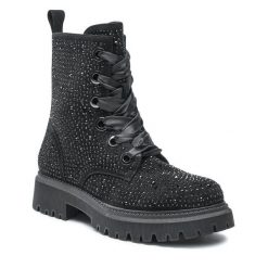 Trapery Jenny Fairy. Czarne traperki Jenny Fairy, bez wzorów, bez obcasa, bez zapięcia. Za 199.99 zł.