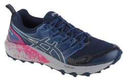 Buty do biegania damskie, Gel-Trabuco Terra. Niebieskie buty do biegania ASICS, bez wzorów, z materiału, bez zapięcia, do biegania. Za 399.99 zł.