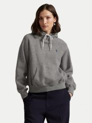 Polo Ralph Lauren Bluza 211971698004 Szary Regular Fit. Szare bluzy Polo Ralph Lauren, l, bez wzorów, bez ramiączek, bez kaptura. Za 859.99 zł.