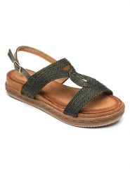 Sixth Sens Sandały w kolorze zielonym rozmiar: 40. Zielone sandały Sixth Sens, bez wzorów, klasyczne, z otwartym noskiem, bez obcasa, bez zapięcia. Za 146.85 zł.