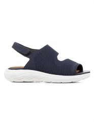 Geox Sandały "Spherica EC5" w kolorze granatowym rozmiar: 36. Niebieskie sandały Geox, bez wzorów, klasyczne, z otwartym noskiem, bez obcasa, bez zapięcia. Za 217.99 zł.