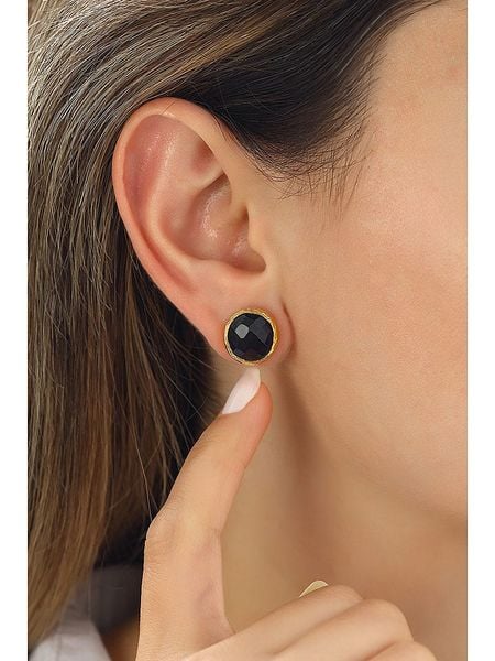 L'Atelier de Gaia Pozłacane kolczyki-wkrętki z ametystem rozmiar: onesize. Żółte kolczyki L'Atelier de Gaia, z ametystem, pozłacane. Za 70.08 zł.