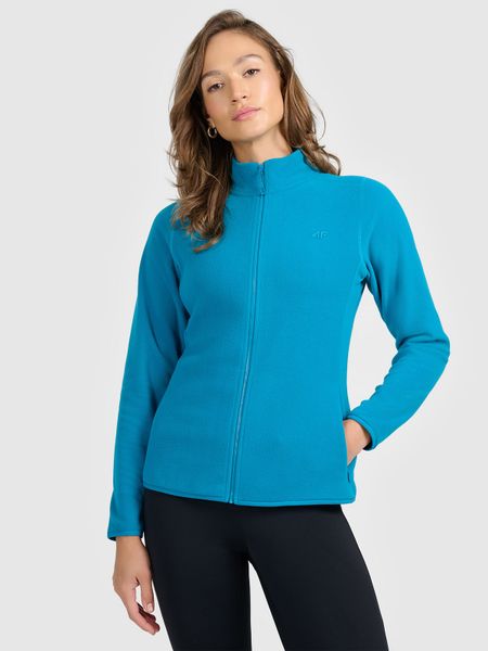4F Polar ze stójką slim damski - turkusowy M. Niebieskie bluzy z polaru 4f, m, bez wzorów, z dzianiny, wspinaczkowe. Za 129.99 zł.
