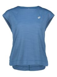 Asics Koszulka sportowa w kolorze niebieskim rozmiar: S. Niebieskie t-shirty sportowe ASICS, s, bez wzorów, bez ramiączek, outdoorowe. Za 99.80 zł.