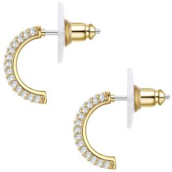 Yokoamii Kolczyki z Mosiadz w Żółte złoto 1 ct Damski. Żółte kolczyki Yokoamii, z cyrkonią, pozłacane. Za 79.99 zł.