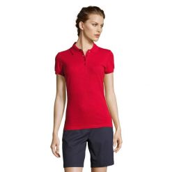 Damska Koszulka Polo People. Czerwone t-shirty sportowe SOL'S, l, bez wzorów, bez ramiączek. Za 79.99 zł.