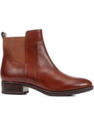 Geox Skórzane botki "Felicity" w kolorze jasnobrązowym rozmiar: 39,5. Brązowe botki Geox, bez wzorów, bez obcasa, bez zapięcia. Za 316.99 zł.