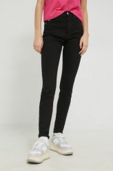 Tommy Jeans jeansy sylvia damskie high waist. Czarne jeansy Tommy Jeans, bez wzorów, z denimu, z podwyższonym stanem. Za 449.99 zł.
