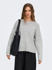 ONLY Sweter w kolorze szarym rozmiar: M. Szare swetry ONLY, m, bez wzorów, z wełny, bez ramiączek. Za 94.95 zł.