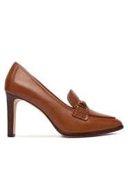 LAUREN RALPH LAUREN Szpilki 802P04169002 Brązowy. Brązowe szpilki Lauren Ralph Lauren, bez wzorów, ze skóry, bez obcasa, na szpilce, bez zapięcia. Za 989.99 zł.