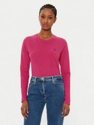 Polo Ralph Lauren Bluzka 211898699033 Różowy Regular Fit. Czerwone bluzki Polo Ralph Lauren, s, bez wzorów, z bawełny, bez kołnierzyka, bez ramiączek. Za 229.99 zł.