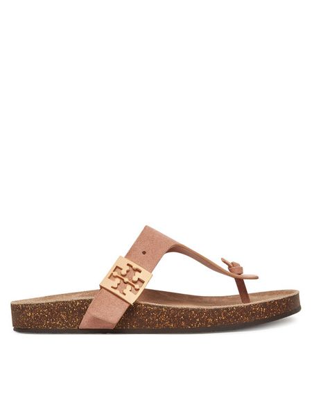 Tory Burch Japonki 150910 Beżowy. Brązowe japonki Tory Burch, bez wzorów, ze skóry. Za 979.99 zł.