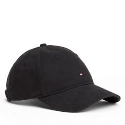 Czapka z daszkiem Tommy Hilfiger. Czarne czapki z daszkiem Tommy Hilfiger, bez wzorów. Za 149.99 zł.