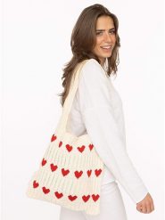 Zwillingsherz Shopper bag w kolorze kremowo-czerwonym rozmiar: onesize. Brązowe shopper bag Zwillingsherz, bez wzorów, z materiału, na ramię, bez dodatków. Za 60.99 zł.