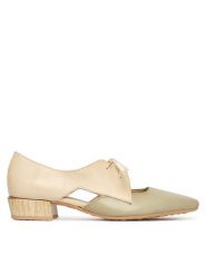 Hispanitas Półbuty BHV264628 C004 Zielony. Zielone półbuty wsuwane Hispanitas, bez wzorów, ze skóry, bez obcasa, na obcasie. Za 609.99 zł.