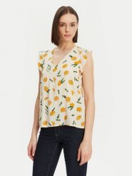 Pieces Bluzka Nya 17147804 Écru Regular Fit. Bluzki Pieces, l, bez wzorów, z wiskozy, bez kołnierzyka, bez ramiączek. Za 69.99 zł.