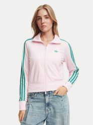 Adidas Bluza Firebird Classic KY0885 Różowy jasny Regular Fit. Czerwone bluzy adidas, s, bez wzorów, z syntetyku, bez ramiączek, bez kaptura. Za 329.99 zł.