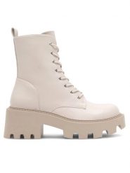 DeeZee Botki BRANKA H67091-3 Écru. Botki DeeZee, bez wzorów, z syntetyku, bez obcasa, na słupku, bez zapięcia. Za 125.99 zł.