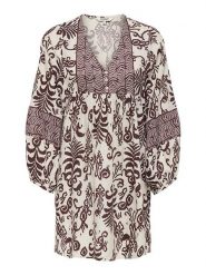 ONLY Sukienka w kolorze beżowym rozmiar: XS. Brązowe sukienki ONLY, na co dzień, xs, bez wzorów, z bawełny, bez kołnierzyka, bez ramiączek, midi, proste. Za 61.17 zł.