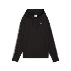 Damska bluza z kapturem Essentials ze zwierzęcym nadrukiem PUMA. Czarne bluzy Puma, bez wzorów, eleganckie, bez ramiączek, z kapturem. W wyprzedaży za 129.00 zł.