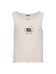 Levi's Kids Top w kolorze białym rozmiar: 140. Białe topy Levi's Kids, s, bez wzorów, bez kołnierzyka, bez ramiączek. Za 66.00 zł.