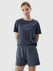 4F Szorty dresowe w kolorze granatowym rozmiar: L. Niebieskie szorty sportowe 4f, bez wzorów, z dresówki. Za 48.16 zł.