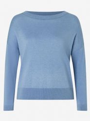 More & More Sweter w kolorze błękitnym rozmiar: 36. Niebieskie swetry More & More, bez wzorów, bez ramiączek. Za 105.63 zł.