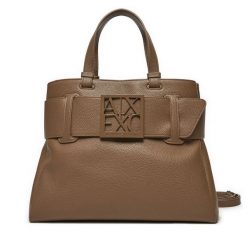 Torebka Armani Exchange. Brązowe torebki klasyczne Armani Exchange, bez wzorów, klasyczne, bez dodatków. Za 729.99 zł.