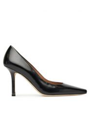 BOSS Szpilki Charlize 50548509 Czarny. Czarne szpilki Boss, bez wzorów, ze skóry, bez obcasa, na szpilce, bez zapięcia. Za 1,599.00 zł.