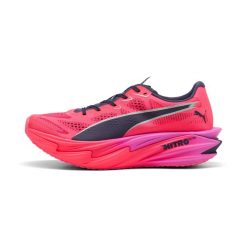 Damskie buty do biegania Puma Deviate Nitro El 4 Hyrox. Czerwone buty do biegania Puma, bez wzorów, bez zapięcia, do biegania. Za 1,111.80 zł.