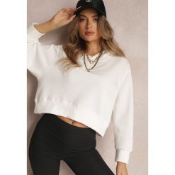 Biała Bluza z Kapturem Paranero. Białe bluzy Renee, l, bez wzorów, z dzianiny, casualowe, bez ramiączek, z kapturem. W wyprzedaży za 74.99 zł.