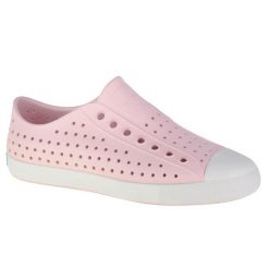 Buty do chodzenia damskie, Native Jefferson. Czerwone buty treningowe Native Shoes, bez wzorów, z materiału, przed kostkę, bez zapięcia, trekkingowe. Za 149.99 zł.
