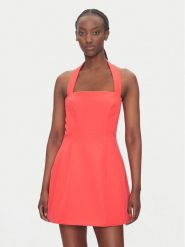 BARDOT Sukienka koktajlowa 59857DB Czerwony Slim Fit. Czerwone sukienki Bardot, bez wzorów, z syntetyku, wizytowe, bez kołnierzyka, bez ramiączek. Za 489.99 zł.