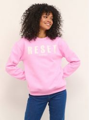 Kaffe Bluza Sally 10507217 Różowy Loose Fit. Czerwone bluzy Kaffe, xs, bez wzorów, z bawełny, bez kaptura. Za 159.99 zł.