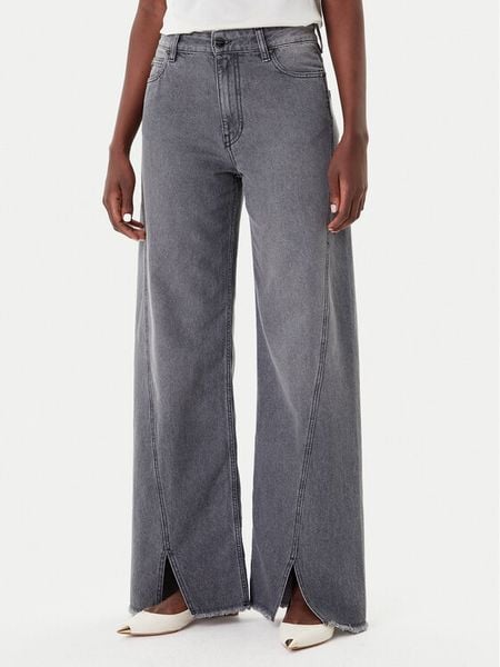 Simona Corsellini Jeansy A25CPPAT0601 Szary Wide Leg. Szare jeansy SIMONA CORSELLINI, bez wzorów, z bawełny. Za 769.99 zł.