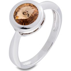 Pierścionek z kryształami Swarovskiego® bonprix srebrny kolor rodowany. Szare pierścionki bonprix. Za 37.99 zł.