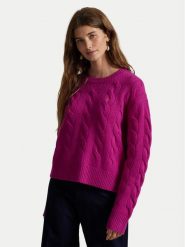 Polo Ralph Lauren Sweter 211A91216001 Różowy Straight Fit. Czerwone swetry Polo Ralph Lauren, xxs, bez wzorów, z wełny, bez ramiączek. Za 879.99 zł.