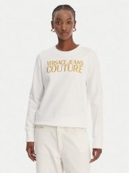 Versace Jeans Couture Bluza 80HAIT01 CF01T Biały Regular Fit. Białe bluzy Versace Jeans Couture, m, bez wzorów, z bawełny, bez kaptura. Za 939.99 zł.