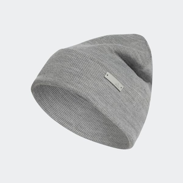Czapka ADIDAS. Szare czapki zimowe adidas, bez wzorów, z dzianiny, sportowe. Za 69.99 zł.