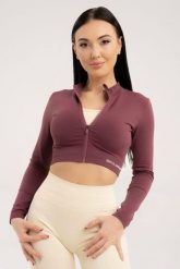 Bluza fitness damska Gym Glamour bezszwowa rozpinana. Czerwone bluzy GYM GLAMOUR, l, bez wzorów, z materiału, bez kaptura, na fitness i siłownię. Za 159.99 zł.