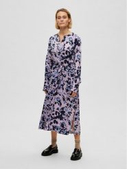Selected Femme Sukienka codzienna 16088098 Fioletowy Regular Fit. Fioletowe sukienki Selected Femme, na co dzień, bez wzorów, z wiskozy, bez kołnierzyka, bez ramiączek, proste. Za 289.99 zł.