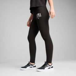 Damskie legginsy Puma Class High Waist. Czarne legginsy Puma, bez wzorów, z bawełny, eleganckie, długie. Za 190.00 zł.