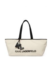 KARL LAGERFELD Torebka B2W50017 Beżowy jasny. Brązowe shopper bag KARL LAGERFELD, bez wzorów, z materiału, bez dodatków. Za 549.99 zł.