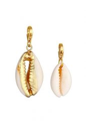 Nenalina Ladies Set Charm Kauri Shell Summer w 925 Sterling Silver platerowane złotem Kolczyki koła 1 ct Damski. Szare kolczyki Nenalina, pozłacane. Za 156.39 zł.
