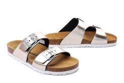 DR. BRINKMANN 701394-82 gold, klapki profilaktyczne damskie. Żółte klapki Dr. Brinkmann, bez wzorów, bez obcasa, bez zapięcia. Za 204.90 zł.
