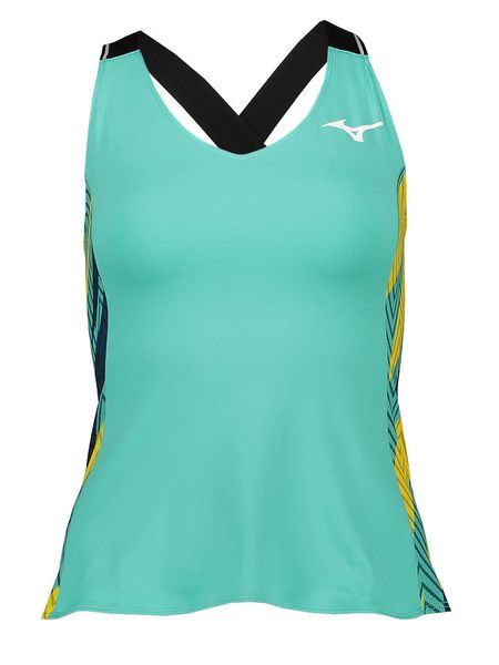 Mizuno Top sportowy w kolorze turkusowym rozmiar: S. Niebieskie topy sportowe Mizuno, s, bez wzorów, z materiału, outdoorowe. Za 57.20 zł.