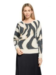 BETTY & CO Sweter w kolorze kremowo-antracytowym rozmiar: 46. Brązowe swetry Betty & Co, bez wzorów, bez ramiączek. Za 154.95 zł.
