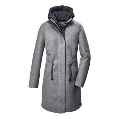 Parka dla kobiet Killtec GW 46. Niebieskie płaszcze GIGA DX, bez wzorów, z materiału. Za 733.20 zł.